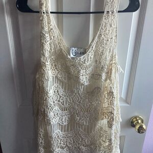 L&B Cream Lace Top